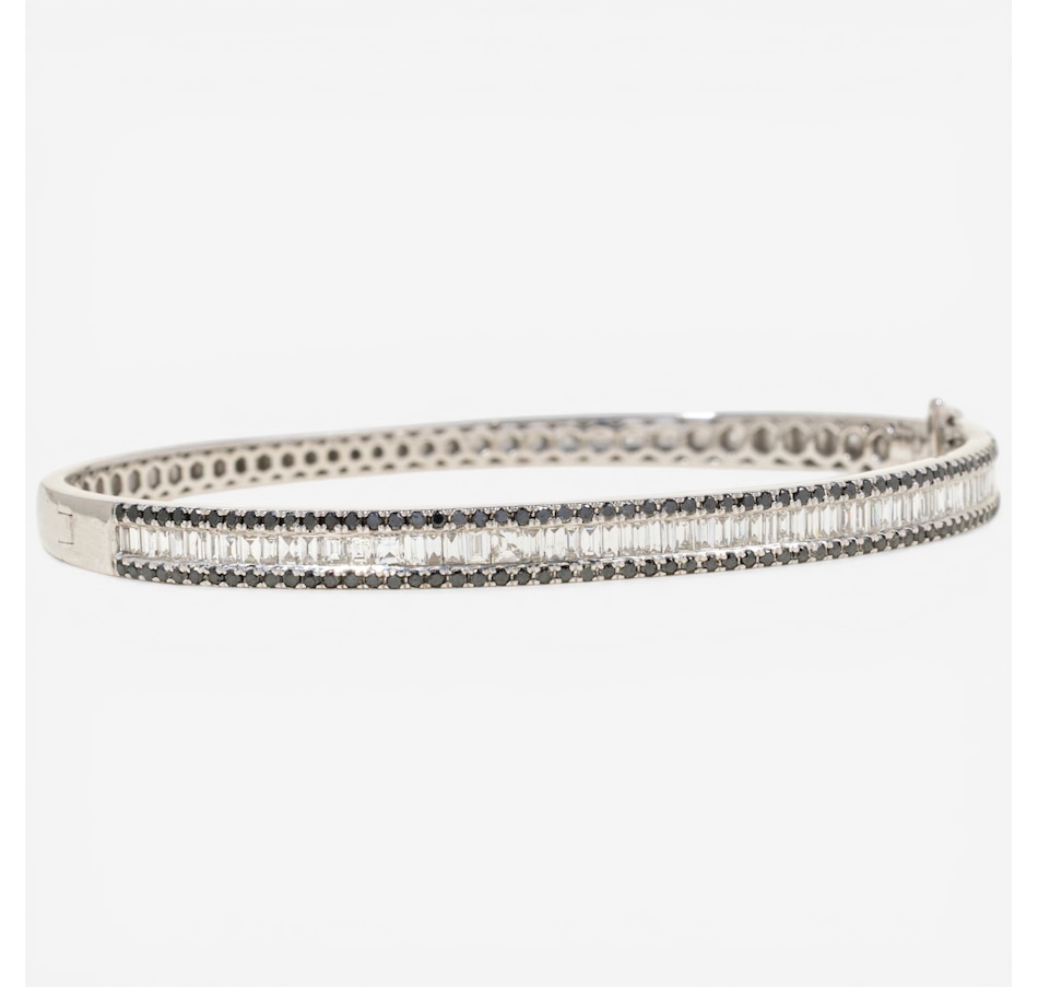 Image 752399_ALTMORE1.jpg, Product 752-399 / Price $7,495.00, Estate Originals 18K White Gold Baguette and Round, Brilliant-Cut Diamond Bangle Bracelet from Estate Originals on TSC.ca's Jewellery department