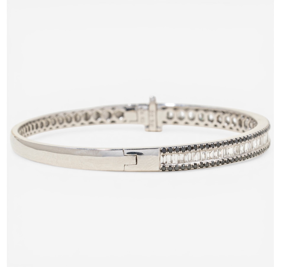 Image 752399_ALTMORE2.jpg, Product 752-399 / Price $7,495.00, Estate Originals 18K White Gold Baguette and Round, Brilliant-Cut Diamond Bangle Bracelet from Estate Originals on TSC.ca's Jewellery department