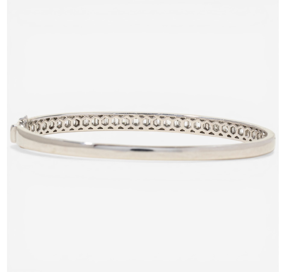Image 752399_ALTMORE3.jpg, Product 752-399 / Price $7,495.00, Estate Originals 18K White Gold Baguette and Round, Brilliant-Cut Diamond Bangle Bracelet from Estate Originals on TSC.ca's Jewellery department