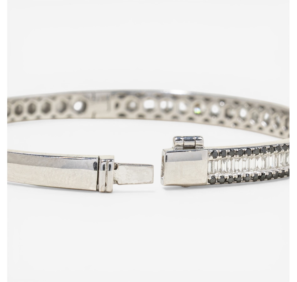 Image 752399_ALTMORE4.jpg, Product 752-399 / Price $7,495.00, Estate Originals 18K White Gold Baguette and Round, Brilliant-Cut Diamond Bangle Bracelet from Estate Originals on TSC.ca's Jewellery department