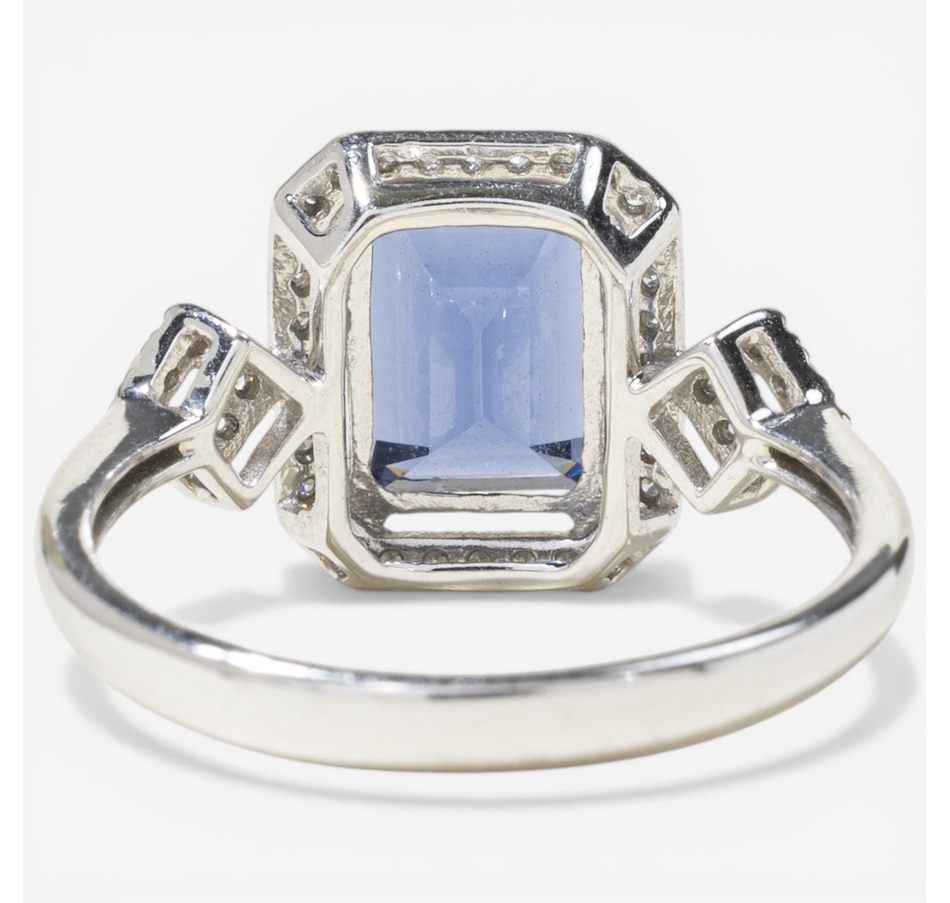 Image 752400_ALTMORE3.jpg, Product 752-400 / Price $1,395.00, Estate Originals 14K White Gold Blue Paste and Diamond Halo Ring from Estate Originals on TSC.ca's Jewellery department