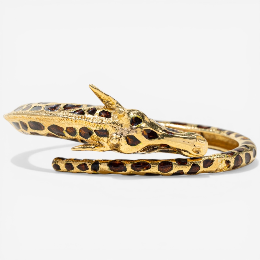 Image 752407_ALTMORE1.jpg, Product 752-407 / Price $19,995.00, Estate Originals 18K Yellow Gold Giraffe Motif Hinged Bangle Bracelet from Estate Originals on TSC.ca's Jewellery department