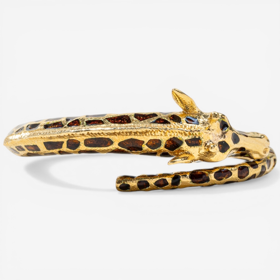 Image 752407_ALTMORE2.jpg, Product 752-407 / Price $19,995.00, Estate Originals 18K Yellow Gold Giraffe Motif Hinged Bangle Bracelet from Estate Originals on TSC.ca's Jewellery department