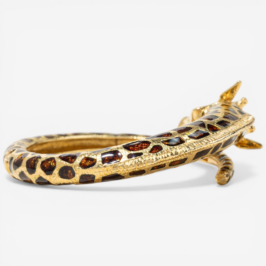 Image 752407_ALTMORE3.jpg, Product 752-407 / Price $19,995.00, Estate Originals 18K Yellow Gold Giraffe Motif Hinged Bangle Bracelet from Estate Originals on TSC.ca's Jewellery department