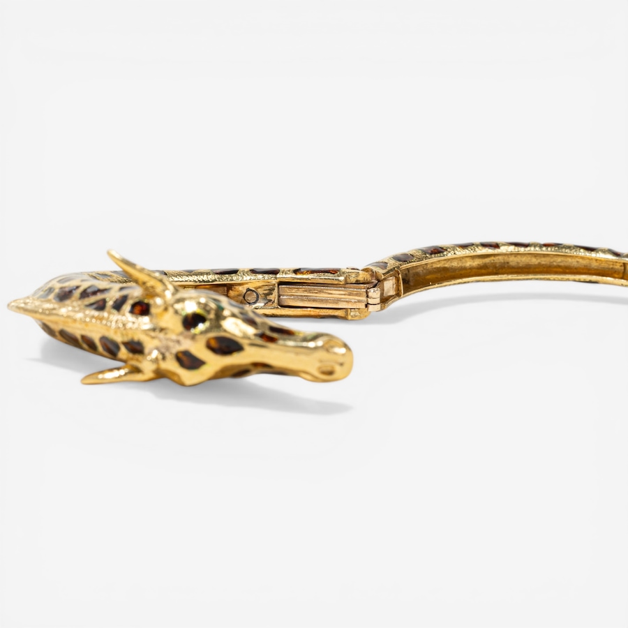 Image 752407_ALTMORE6.jpg, Product 752-407 / Price $19,995.00, Estate Originals 18K Yellow Gold Giraffe Motif Hinged Bangle Bracelet from Estate Originals on TSC.ca's Jewellery department