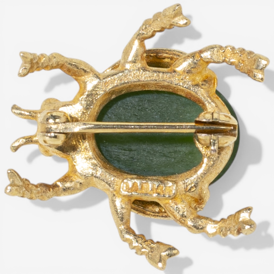 Image 752409_ALTMORE1.jpg, Product 752-409 / Price $1,295.00, Estate Originals 14K Yellow Gold Jade Beetle Motif Brooch from Estate Originals on TSC.ca's Jewellery department
