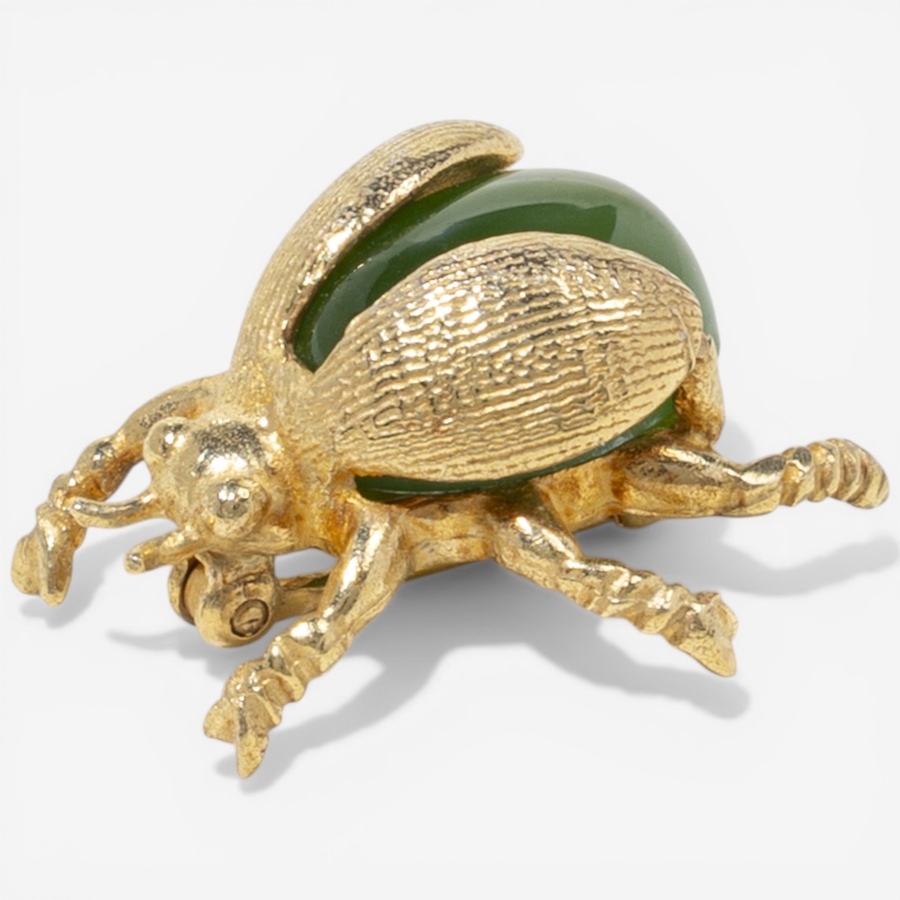 Image 752409_ALTMORE2.jpg, Product 752-409 / Price $1,295.00, Estate Originals 14K Yellow Gold Jade Beetle Motif Brooch from Estate Originals on TSC.ca's Jewellery department