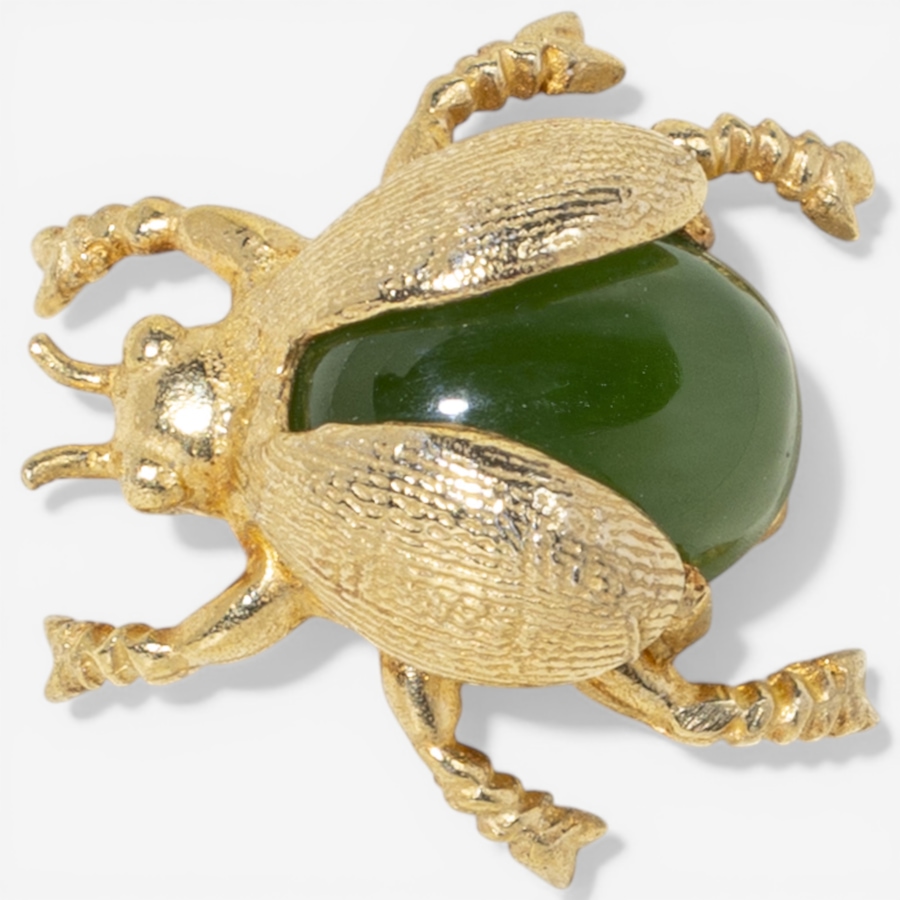 Image 752409_ALTMORE3.jpg, Product 752-409 / Price $1,295.00, Estate Originals 14K Yellow Gold Jade Beetle Motif Brooch from Estate Originals on TSC.ca's Jewellery department