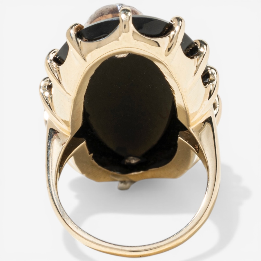 Image 752415_ALTMORE3.jpg, Product 752-415 / Price $5,895.00, Estate Originals 14K Yellow Gold Antique Onyx and Old European-Cut Diamond Ring from Estate Originals on TSC.ca's Jewellery department