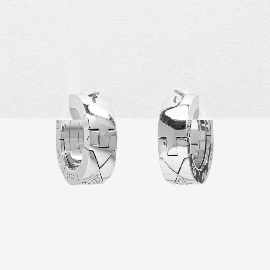 Image 752425_ALTMORE3.jpg, Product 752-425 / Price $7,895.00, Estate Originals 18K White Gold Chanel Coco Crush Diamond Hoop Earrings from Estate Originals on TSC.ca's Jewellery department