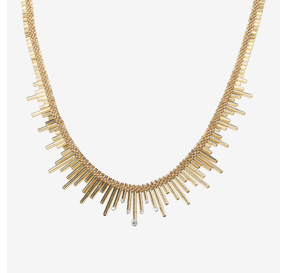 Image 752440.jpg, Product 752-440 / Price $11,995.00, Estate Originals 14K Yellow Gold 15" Cleopatra-Style Diamond Necklace from Estate Originals on TSC.ca's Jewellery department