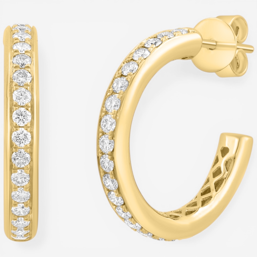 Image 752460.jpg, Product 752-460 / Price $3,299.99, EFFY 14K Yellow Gold Diamond Hoop Earrings from Effy Jewellery on TSC.ca's Jewellery department