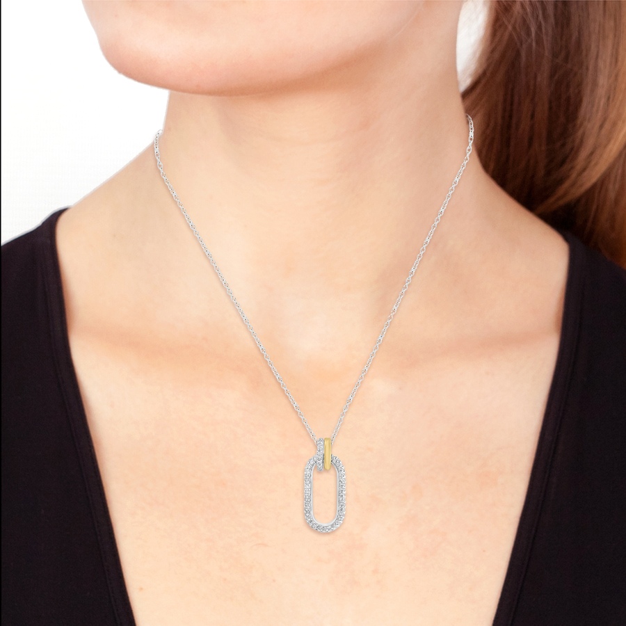 Image 752469_ALTMORE3.jpg, Product 752-469 / Price $2,699.99, EFFY 14K Two Tone Gold Diamond Pendant with Chain from Effy Jewellery on TSC.ca's Jewellery department