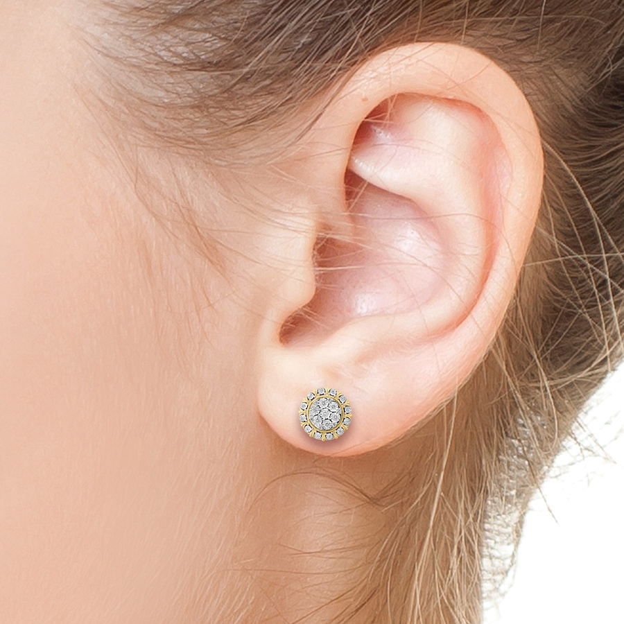Image 752470_ALTMORE2.jpg, Product 752-470 / Price $3,299.99, EFFY 14K Two Tone Gold Diamond Stud Earrings from Effy Jewellery on TSC.ca's Jewellery department