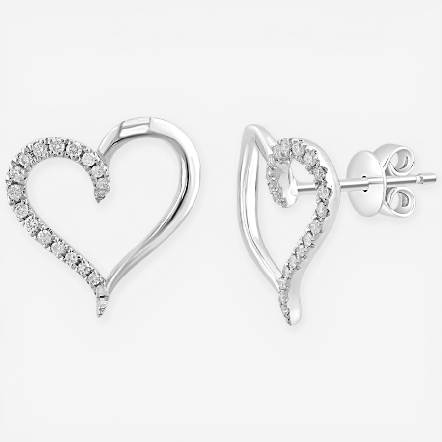 Image 752476.jpg, Product 752-476 / Price $579.99, EFFY Sterling Silver 0.18ctw Diamond Heart Stud Earrings from Effy Jewellery on TSC.ca's Jewellery department