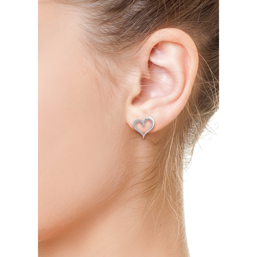 Image 752476_ALTMORE2.jpg, Product 752-476 / Price $579.99, EFFY Sterling Silver 0.18ctw Diamond Heart Stud Earrings from Effy Jewellery on TSC.ca's Jewellery department