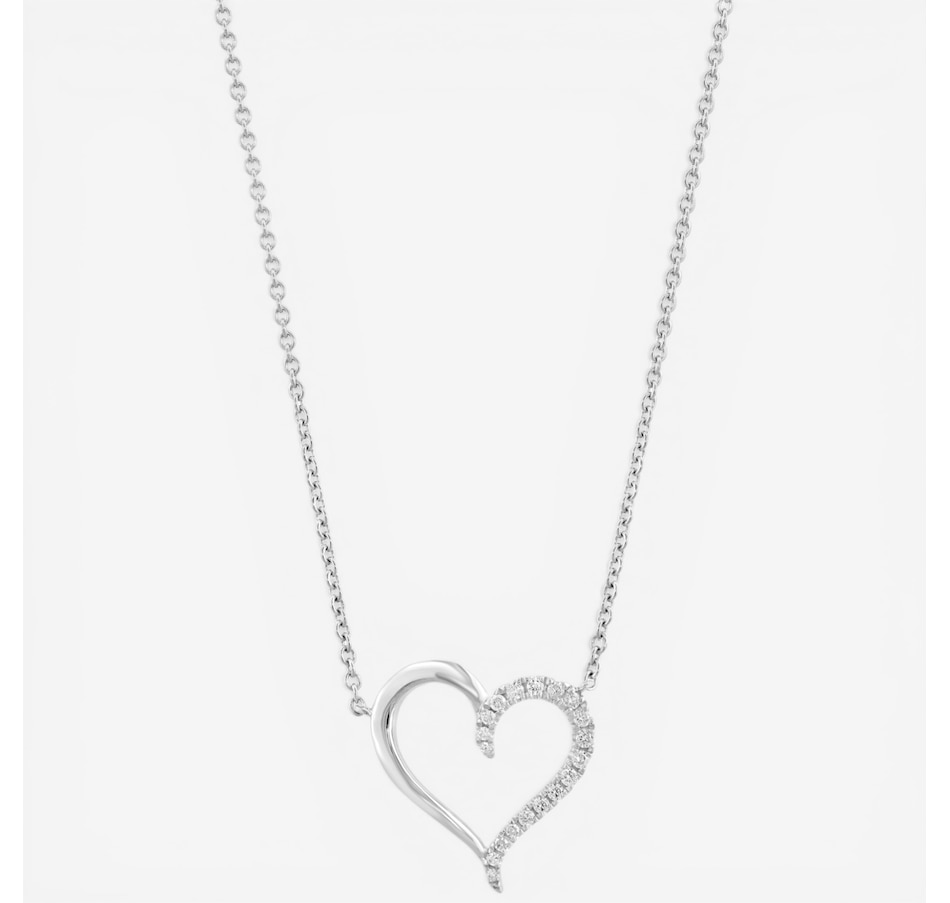 Image 752478.jpg, Product 752-478 / Price $599.99, EFFY Sterling Silver 0.11ctw Diamond Heart Pendant Necklace from Effy Jewellery on TSC.ca's Jewellery department