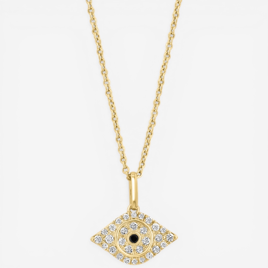 Image 752480.jpg, Product 752-480 / Price $399.99, EFFY Sterling Silver Yellow Gold Plate Black & White Diamond Evil Eye Pendant with Chain from Effy Jewellery on TSC.ca's Jewellery department