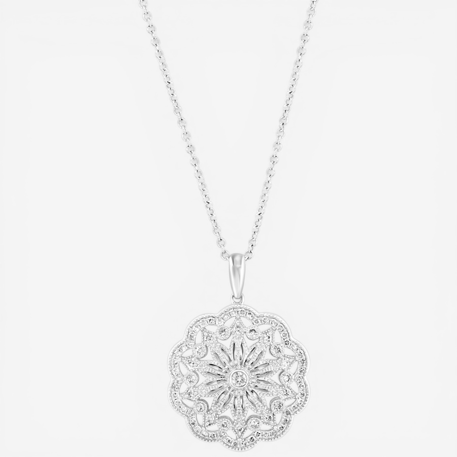 Image 752482.jpg, Product 752-482 / Price $1,399.99, EFFY Sterling Silver Circle Diamond Pendant with Chain from Effy Jewellery on TSC.ca's Jewellery department