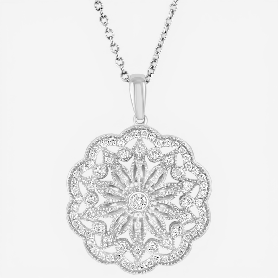 Image 752482_ALTMORE1.jpg, Product 752-482 / Price $1,399.99, EFFY Sterling Silver Circle Diamond Pendant with Chain from Effy Jewellery on TSC.ca's Jewellery department