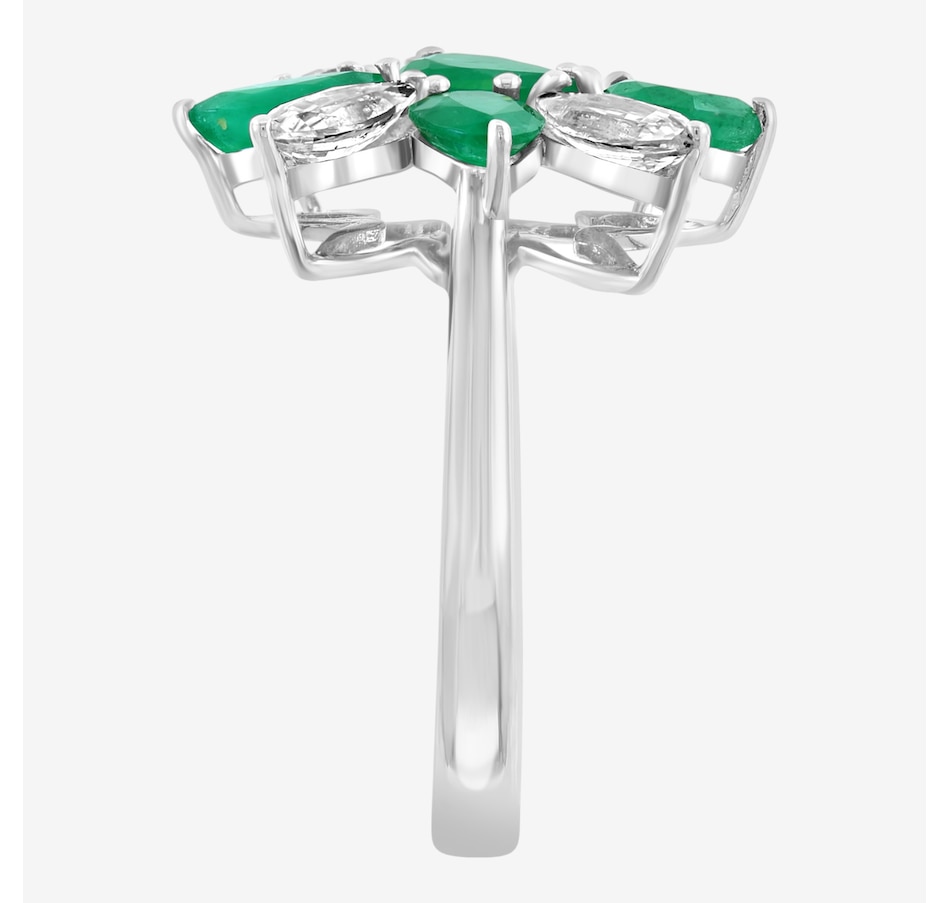 Image 752483_ALTMORE1.jpg, Product 752-483 / Price $4,799.99, 14K White Gold Natural Emerald & White Sapphire Ring from Effy Jewellery on TSC.ca's Jewellery department