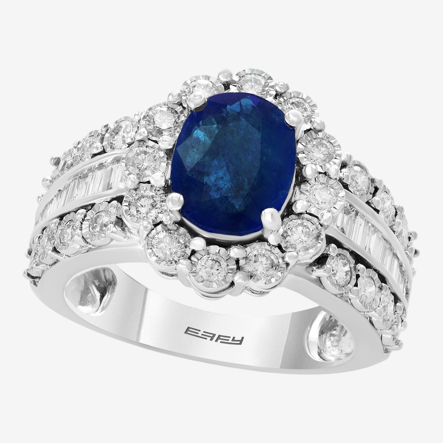 Image 752484.jpg, Product 752-484 / Price $4,799.99, EFFY 14K White Gold Diamond & Blue Sapphire Ring from Effy Jewellery on TSC.ca's Jewellery department