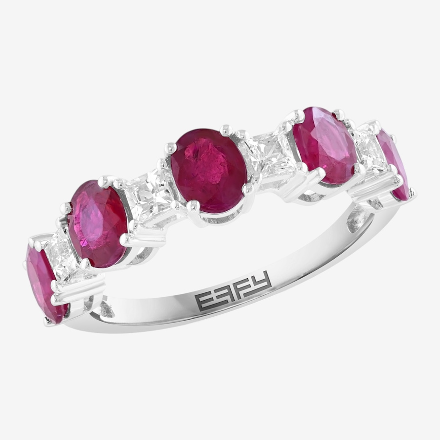 Image 752487.jpg, Product 752-487 / Price $2,499.99, EFFY 14K White Gold Natural Ruby & White Sapphire Ring from Effy Jewellery on TSC.ca's Jewellery department