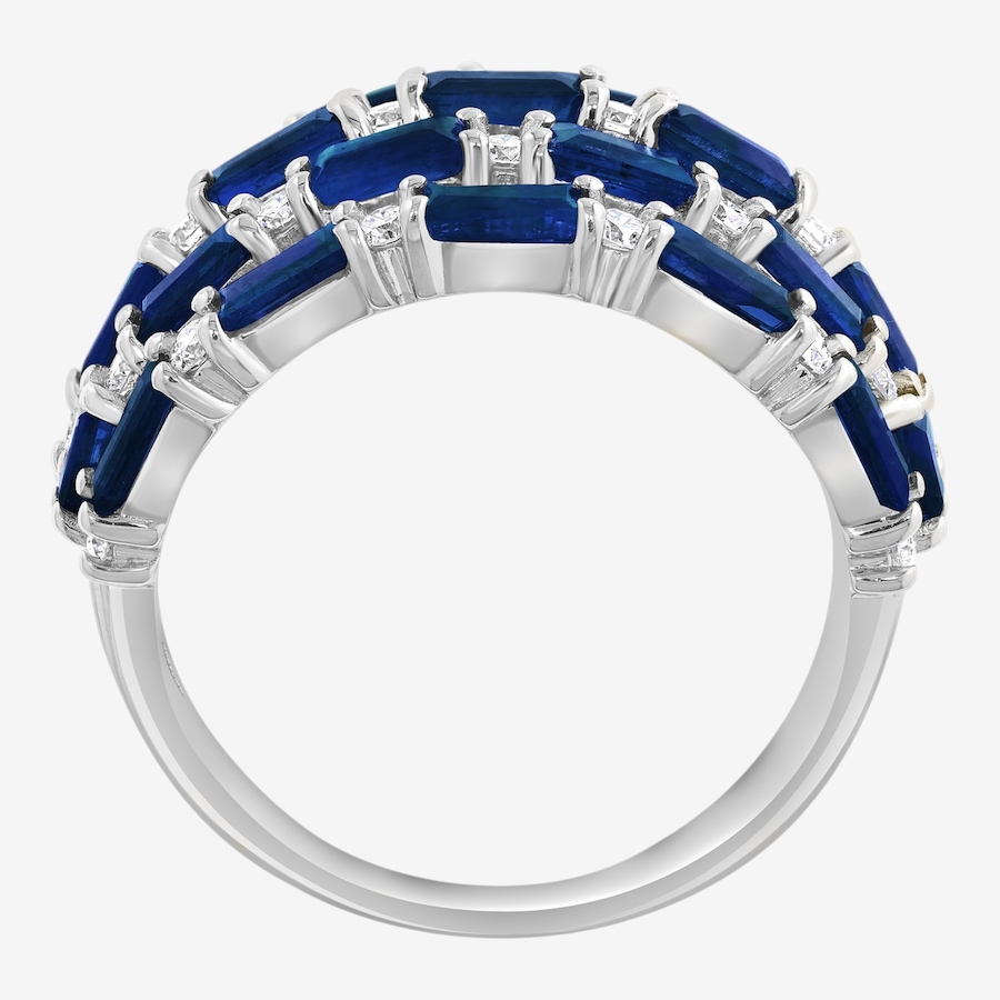 Image 752498_ALTMORE1.jpg, Product 752-498 / Price $5,799.99, EFFY 14K White Gold Blue Sapphire & Diamond 5 Row Ring from Effy Jewellery on TSC.ca's Jewellery department