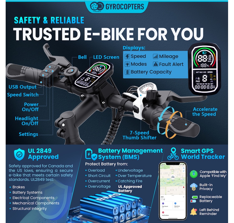 Image 752568_ALTMORE6.jpg, Product 752-568 / Price $1,299.99, Gyrocopters Zeil Mountain E-Bike from Gyrocopters on TSC.ca's Health & Fitness department