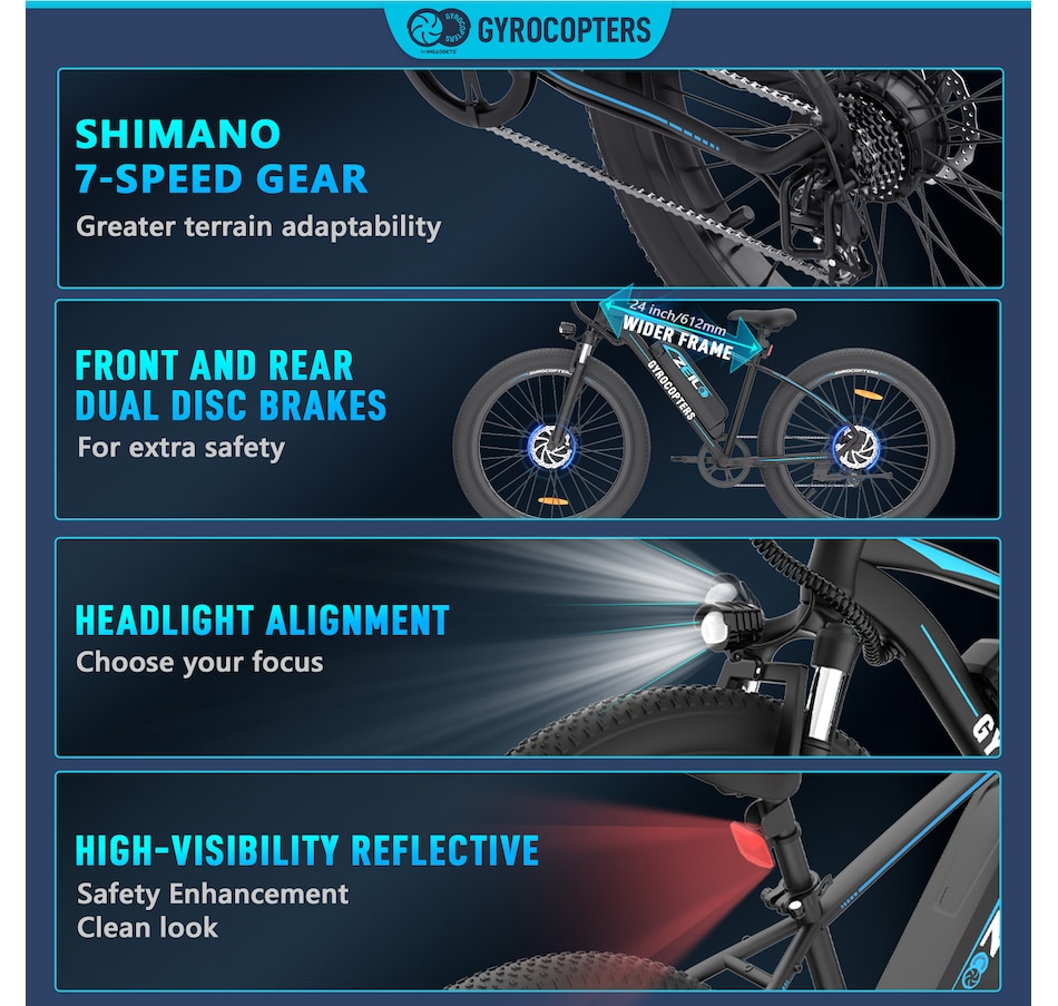 Image 752568_ALTMORE7.jpg, Product 752-568 / Price $1,299.99, Gyrocopters Zeil Mountain E-Bike from Gyrocopters on TSC.ca's Health & Fitness department