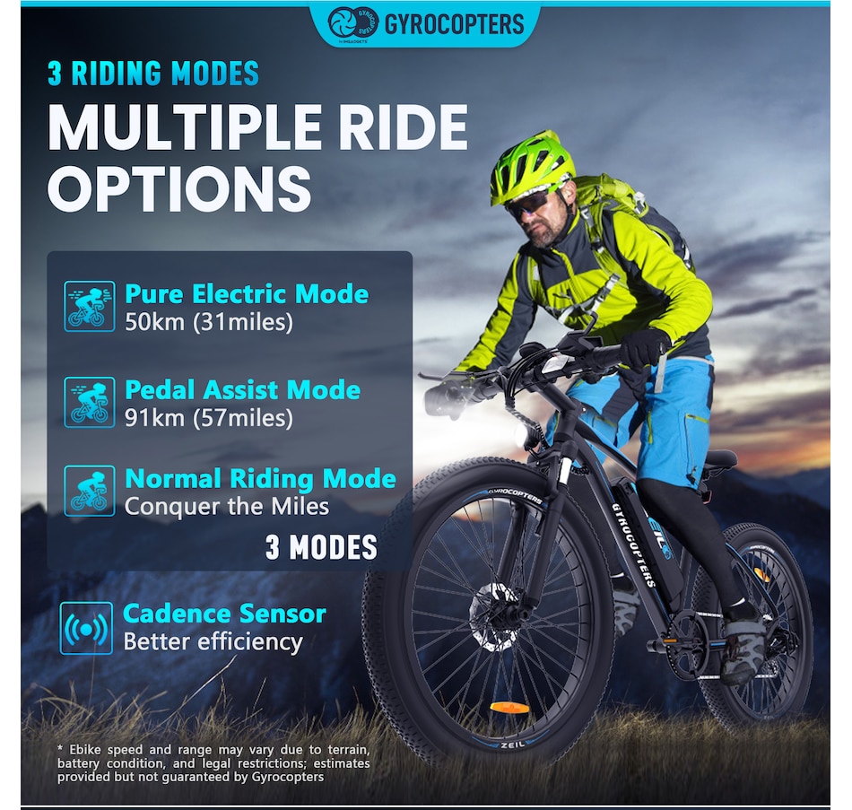 Image 752568_ALTMORE9.jpg, Product 752-568 / Price $1,299.99, Gyrocopters Zeil Mountain E-Bike from Gyrocopters on TSC.ca's Health & Fitness department
