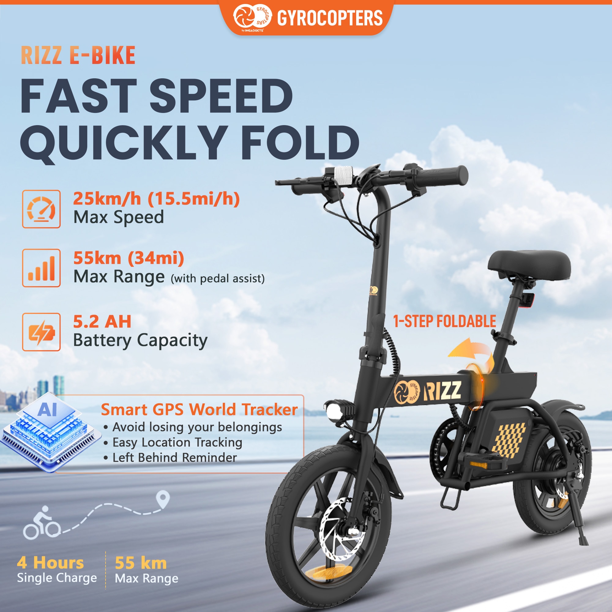Gyrocopters Rizz Electric Bike - TSC.ca