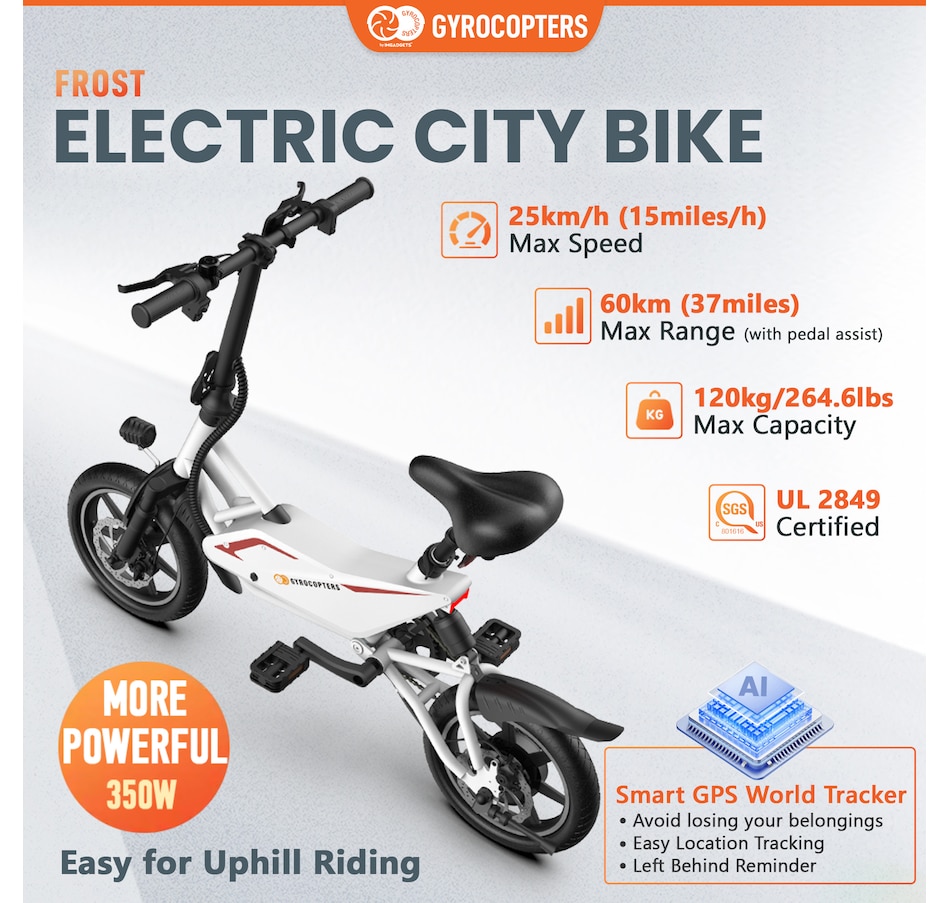 Image 752570_ALTMORE1.jpg, Product 752-570 / Price $799.99, Gyrocopters Frost Electric Bike from Gyrocopters on TSC.ca's Health & Fitness department