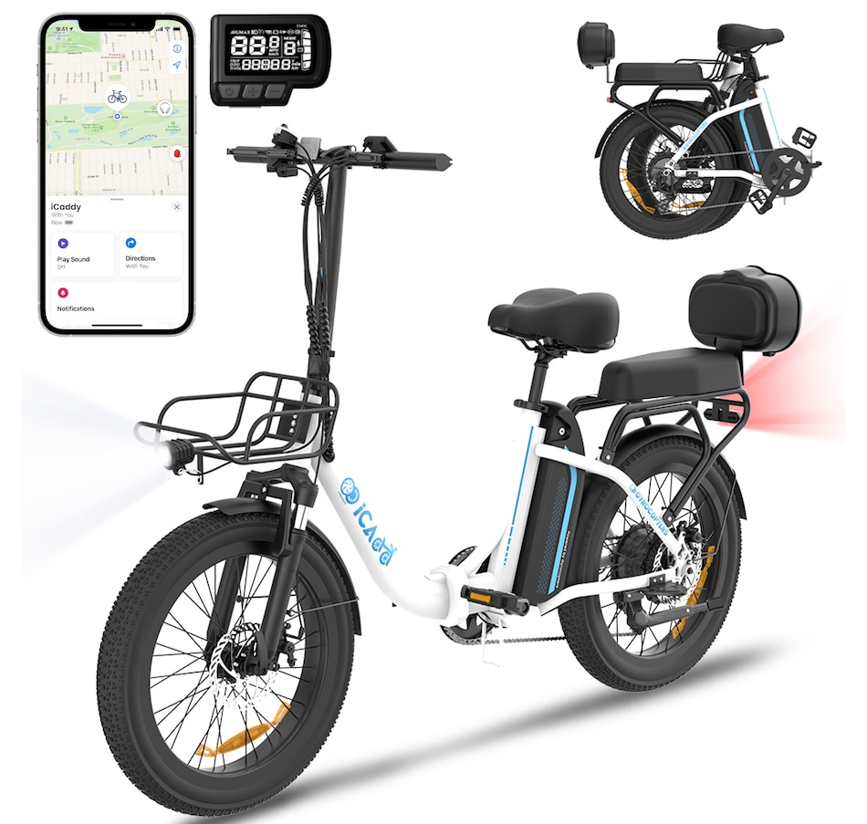 Image 752571_WHT.jpg, Product 752-571 / Price $1,999.99, Gyrocopters iCaddy Foldable Electric Bike from Gyrocopters on TSC.ca's Health & Fitness department