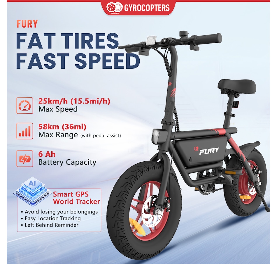 Image 752572_ALTMORE1.jpg, Product 752-572 / Price $899.99, Gyrocopters Fury Electric Bike from Gyrocopters on TSC.ca's Health & Fitness department