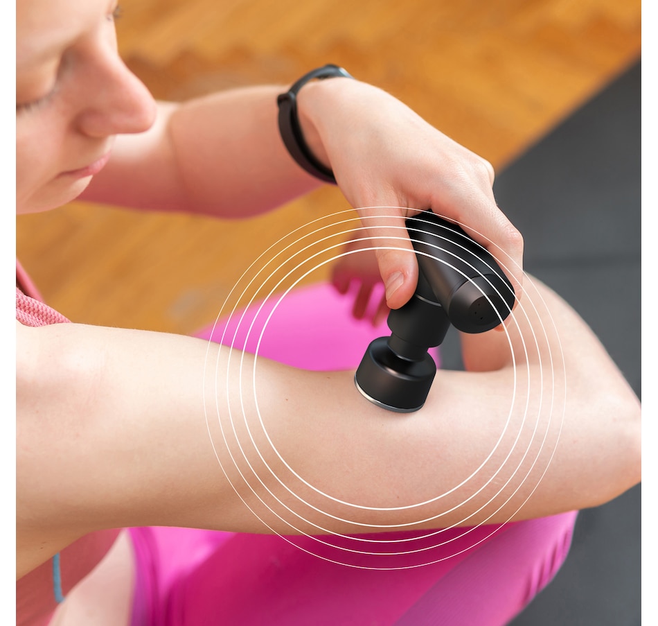 Image 752592_ALTMORE2.jpg, Product 752-592 / Price $199.99, Homedics MYTI Mini Massage Gun With Deep Heat Head from HoMedics on TSC.ca's Health & Fitness department