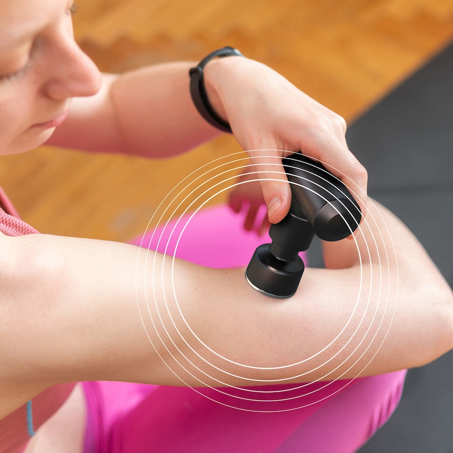 Image 752592_ALTMORE2.jpg, Product 752-592 / Price $199.99, Homedics MYTI Mini Massage Gun With Deep Heat Head from HoMedics on TSC.ca's Health & Fitness department