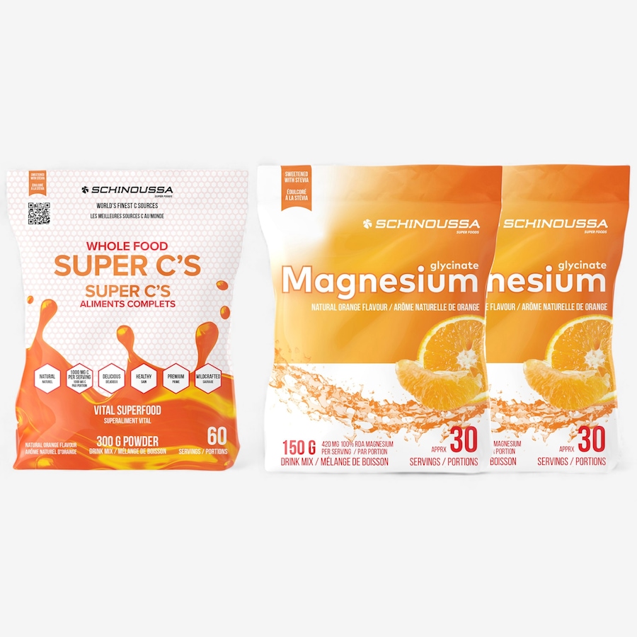 Image 752616_ORA.jpg, Product 752-616 / Price $109.99, Schinoussa Magnesium with Super C's Bundle from Schinoussa on TSC.ca's Health & Fitness department