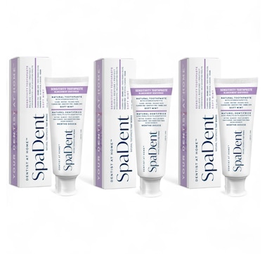 Product 752-641 / Price $34.99 , Spa Dent Sensitivity Toothpaste Soft Mint Trio