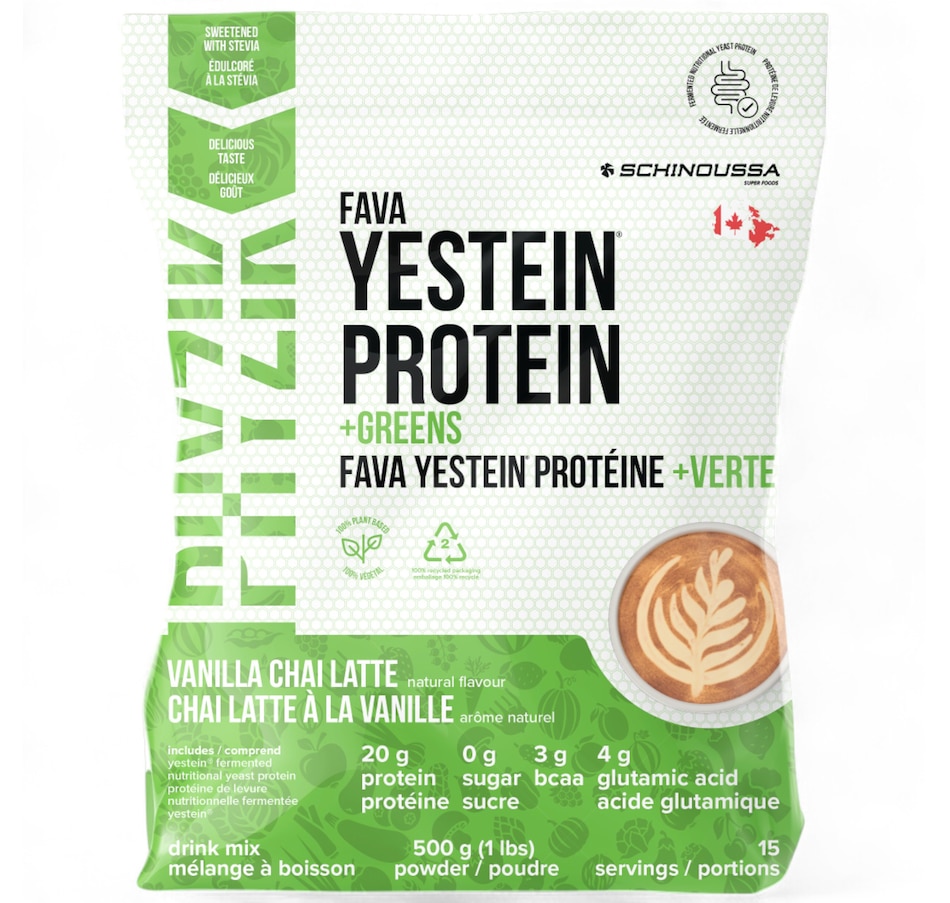 Image 752658_CHTT.jpg, Product 752-658 / Price $59.99, Schinoussa Phyzik Fava Yestein Protein + Greens from Schinoussa on TSC.ca's Health & Fitness department