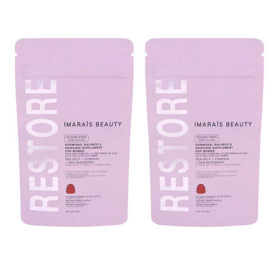 Image 752667.jpg, Product 752-667 / Price $39.99, Imaraïs Beauty Restore Hormonal Balance for Women and Skincare Gummies Duo from IMARAÏS Beauty on TSC.ca's Health & Fitness department