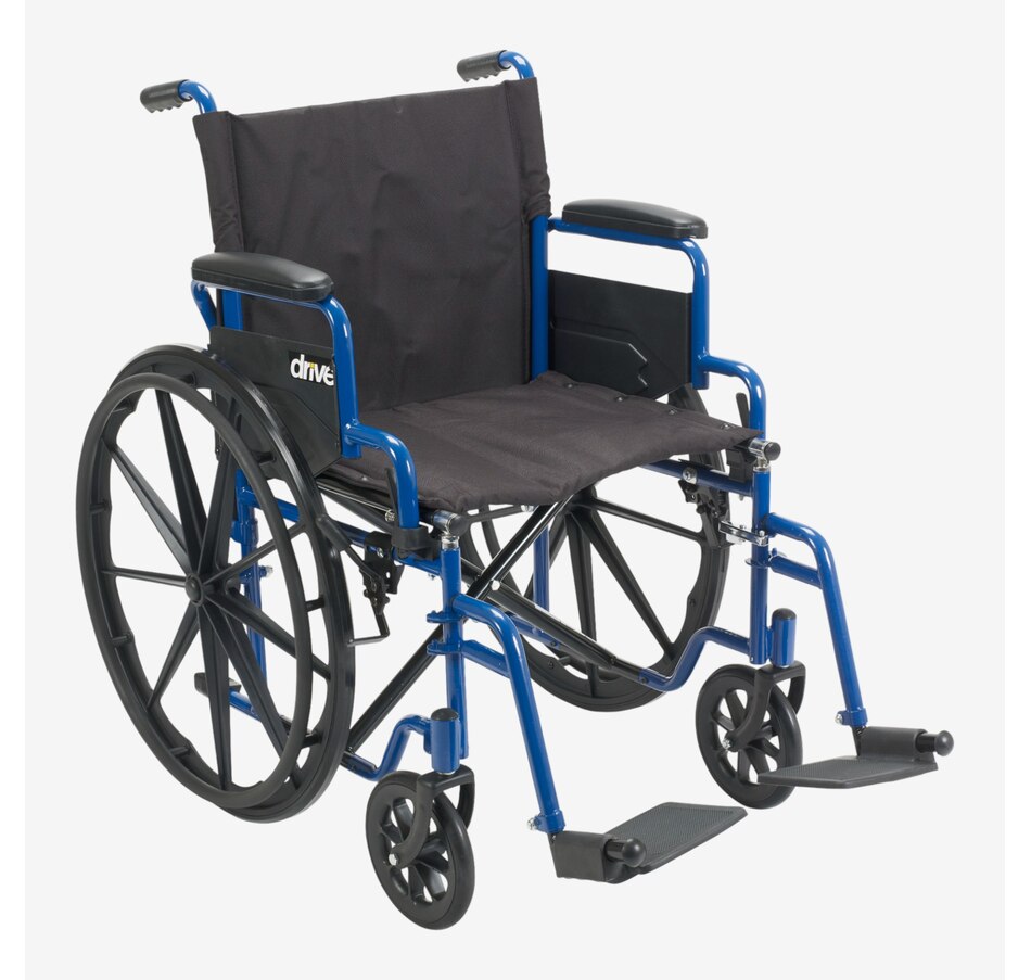 Image 752723.jpg, Product 752-723 / Price $420.00, Drive Blue Streak Swing Away Footrests 18" Seat Wheelchair from Drive Medical on TSC.ca's Health & Fitness department