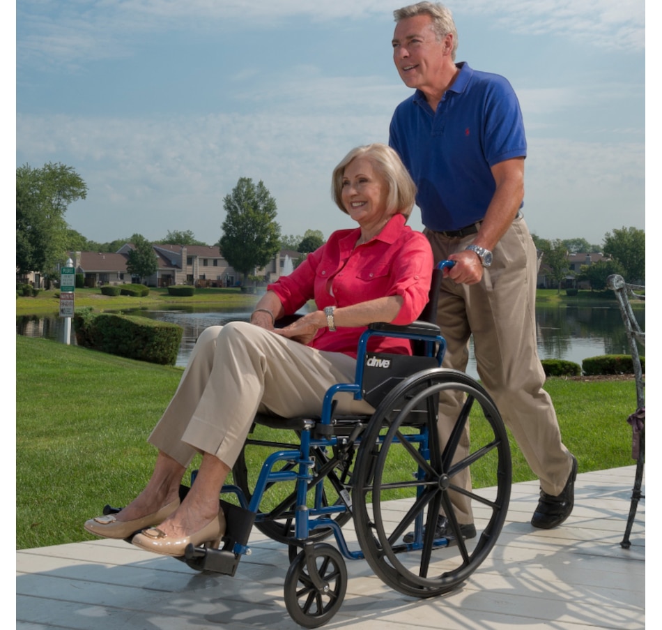 Image 752723_ALTMORE1.jpg, Product 752-723 / Price $420.00, Drive Blue Streak Swing Away Footrests 18" Seat Wheelchair from Drive Medical on TSC.ca's Health & Fitness department