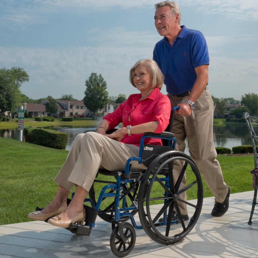 Image 752723_ALTMORE1.jpg, Product 752-723 / Price $420.00, Drive Blue Streak Swing Away Footrests 18" Seat Wheelchair from Drive Medical on TSC.ca's Health & Fitness department