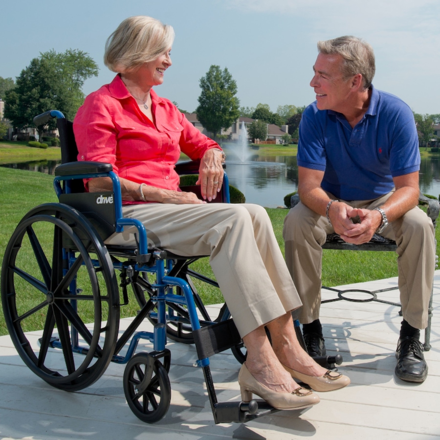Image 752725_ALTMORE1.jpg, Product 752-725 / Price $475.72, Drive Blue Streak Swing Away Footrests 20" Seat Wheelchair  from Drive Medical on TSC.ca's Health & Fitness department