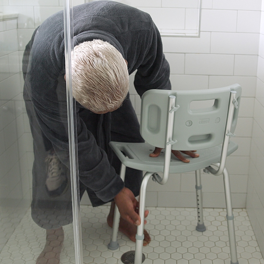 Image 752739_ALTMORE1.jpg, Product 752-739 / Price $79.99, Drive Bathroom Safety Shower Tub Bench Chair with Back (Gray) from Drive Medical on TSC.ca's Health & Fitness department