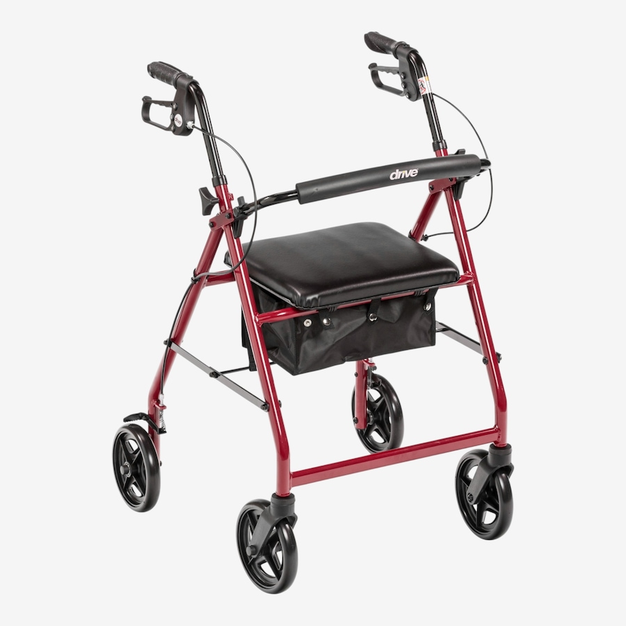 Image 752758_RED.jpg, Product 752-758 / Price $235.99, Drive Aluminum 7.5" Casters Rollator from Drive Medical on TSC.ca's Health & Fitness department