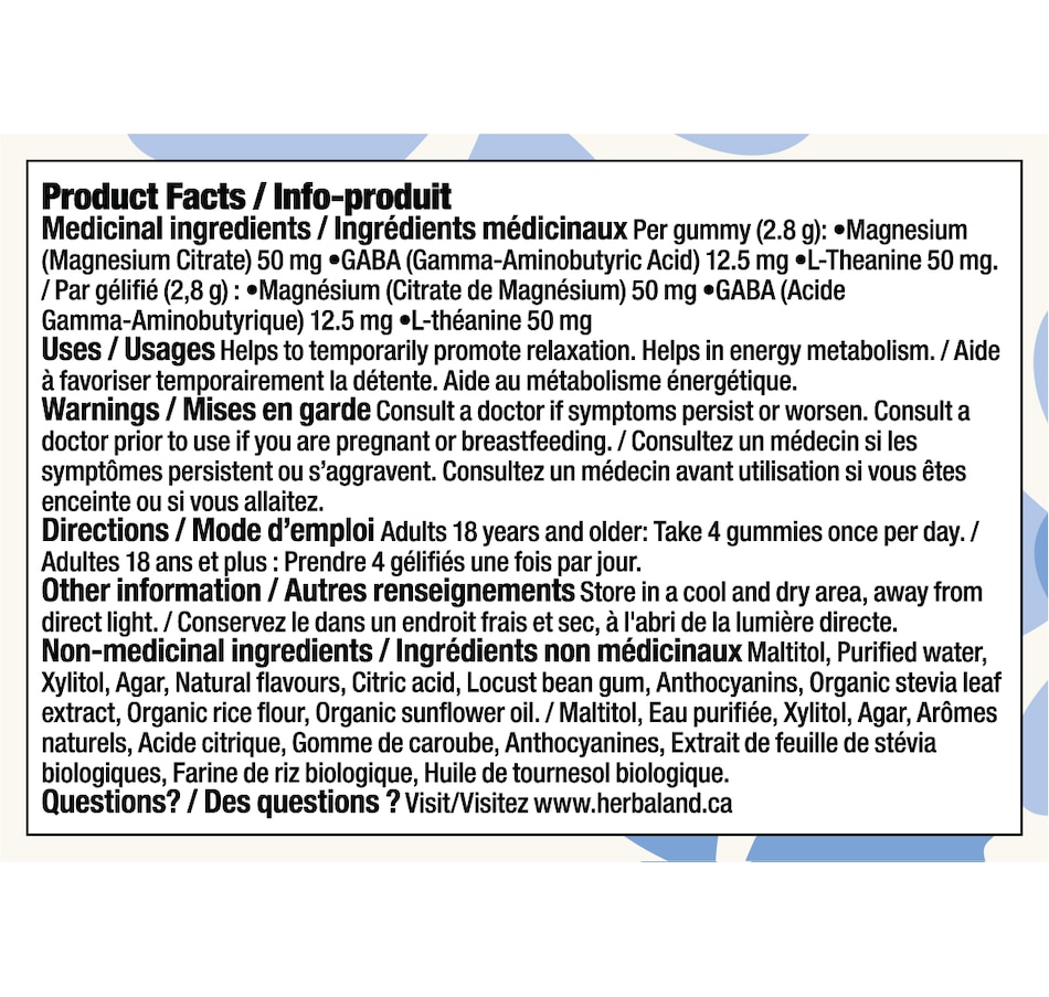 Image 752769_ALTMORE1.jpg, Product 752-769 / Price $23.99, Herbaland Calm Naturally Gummies 60-Count from Herbaland Naturals on TSC.ca's Health & Fitness department