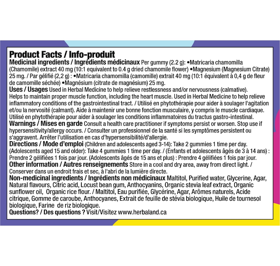 Image 752774_ALTMORE1.jpg, Product 752-774 / Price $23.99, Herbaland Kids Calm & Chill Gummies 60-Count from Herbaland Naturals on TSC.ca's Health & Fitness department