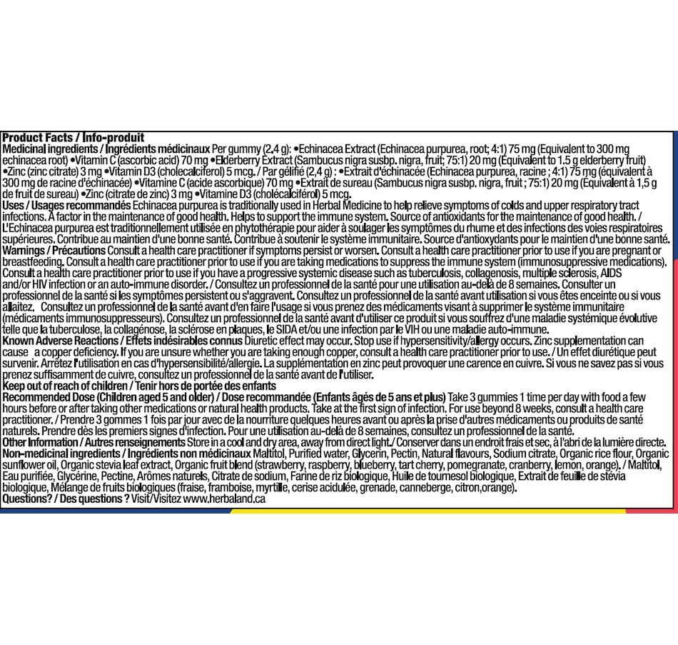 Image 752776_ALTMORE1.jpg, Product 752-776 / Price $23.99, Herbaland Kids Immune Bears Gummies 60-Count from Herbaland Naturals on TSC.ca's Health & Fitness department